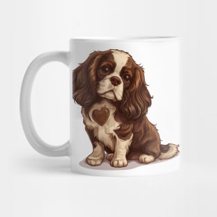 Valentine Cavalier King Charles Spaniel Shaped Chocolate Mug